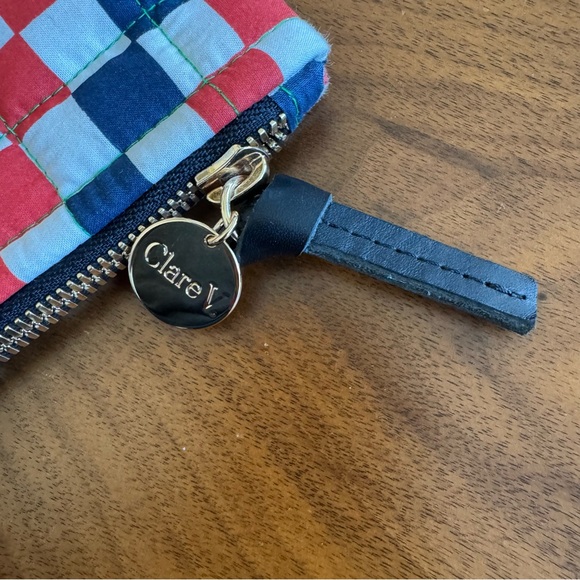 NWT Clare V. Checkerboard Navy Red Laptop Case - Picture 6 of 9